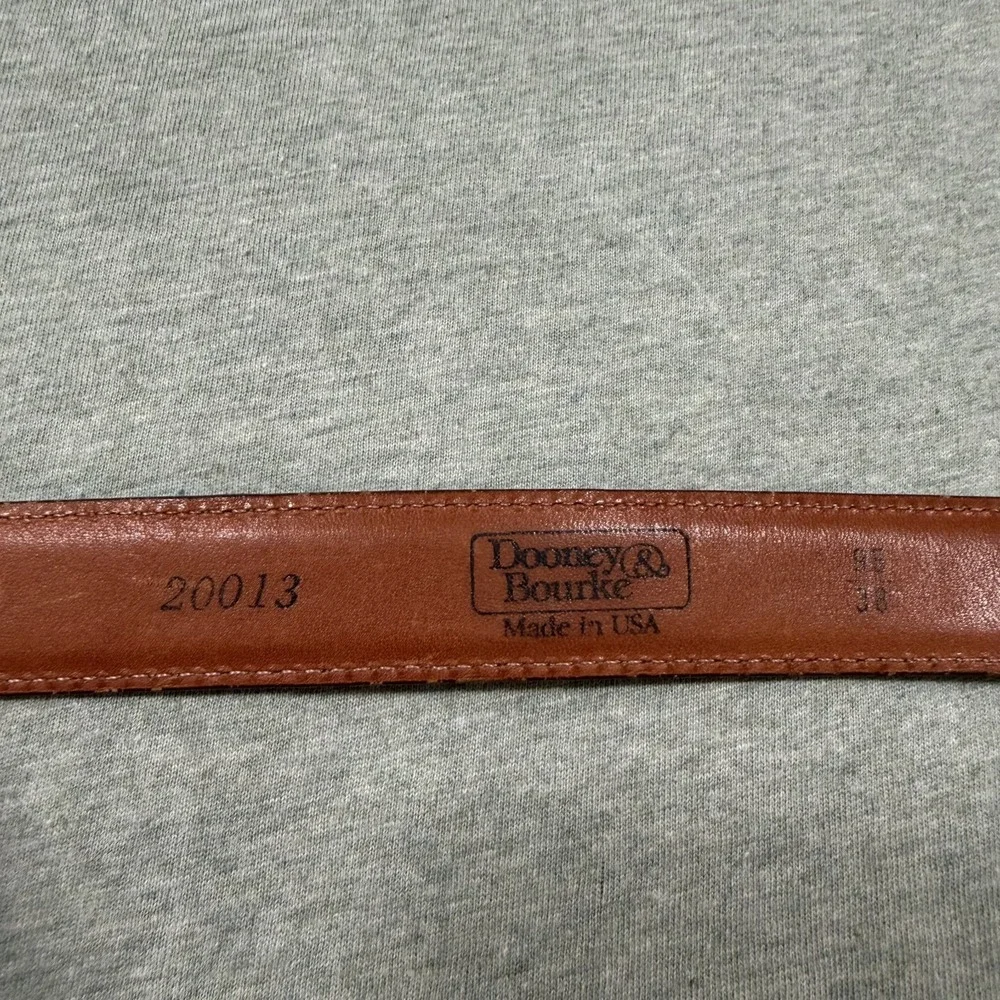 Dooney & Bourke Belt 38 Brown Sierra Leather Stitch 20013 Vintage USA Made